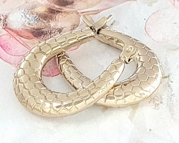 goldene Ohrringe aus Edelstahl