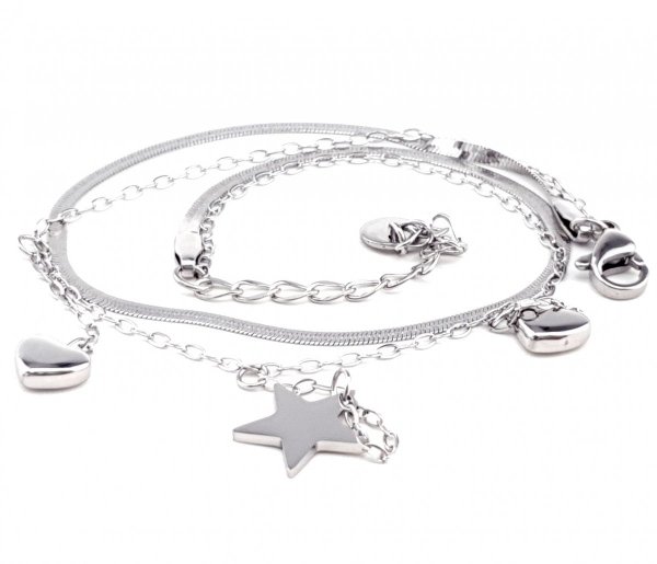 ARMBAND, SILBER CELEBRITY EDELSTAHL