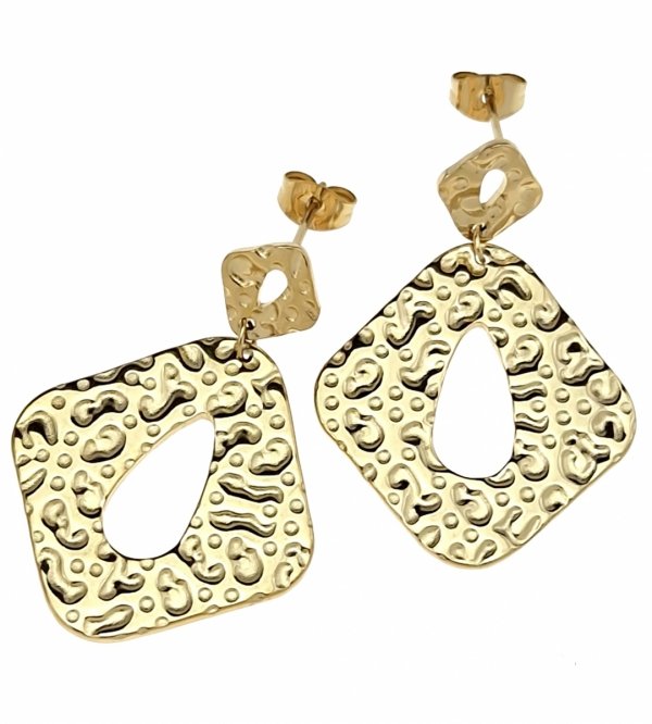 goldene Ohrringe aus Edelstahl