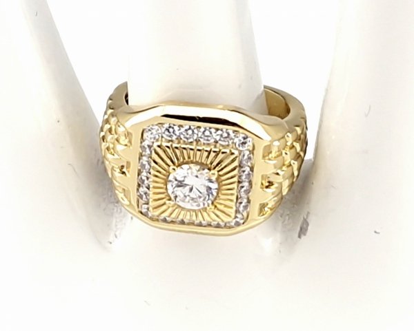 Goldring 18,60 mm. vergoldete Verlobung Xuping