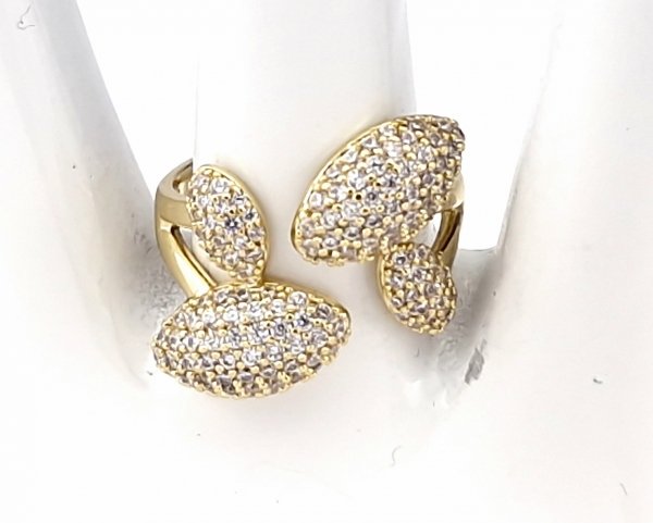 Goldring 17,00 mm. vergoldete Verlobung Xuping