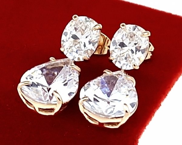 exklusive swarovski vergoldete ohrringe