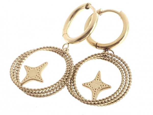 goldene Ohrringe aus Edelstahl