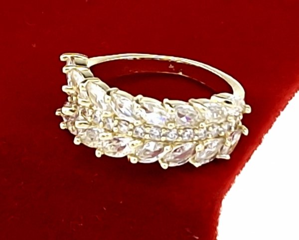 Goldring 18,60 mm. vergoldete Verlobung Xuping
