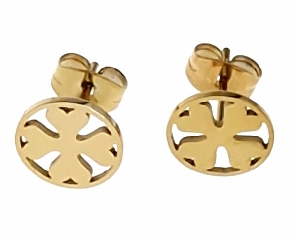 goldene Ohrringe aus Edelstahl