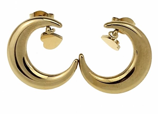 goldene Ohrringe aus Edelstahl