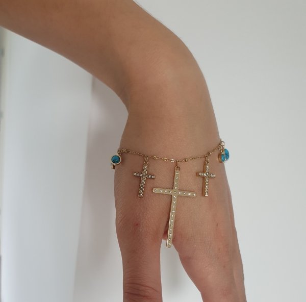 ARMBAND GOLD CELEBRITY EDELSTAHL