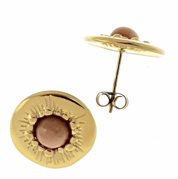 goldene Ohrringe aus Edelstahl