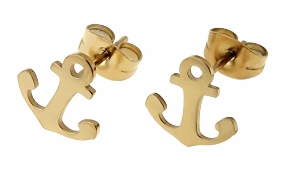 goldene Ohrringe aus Edelstahl