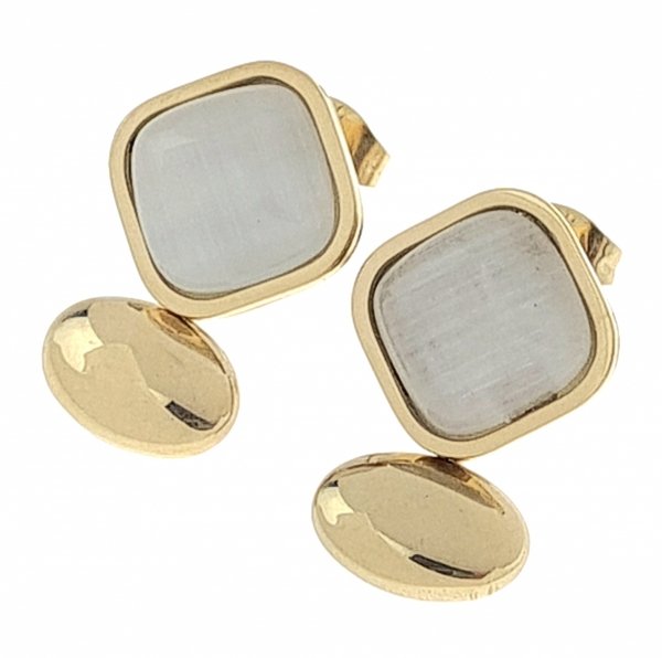 goldene Ohrringe aus Edelstahl