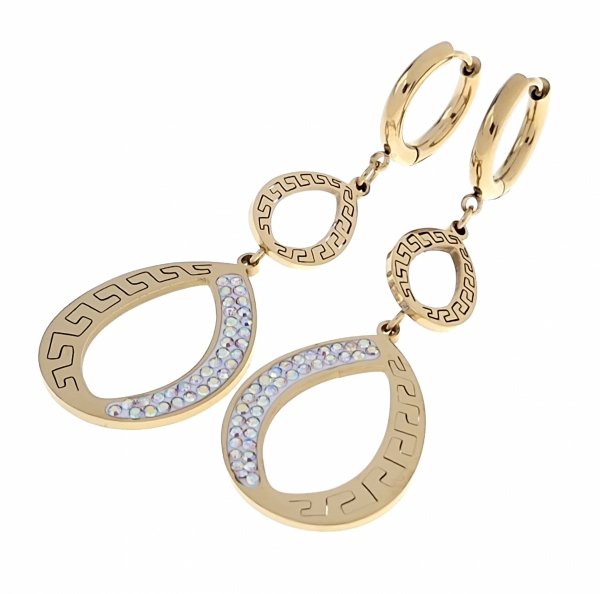 goldene Ohrringe aus Edelstahl