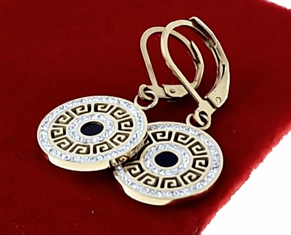 goldene Ohrringe aus Edelstahl