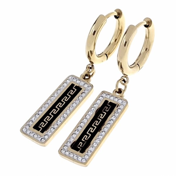 goldene Ohrringe aus Edelstahl