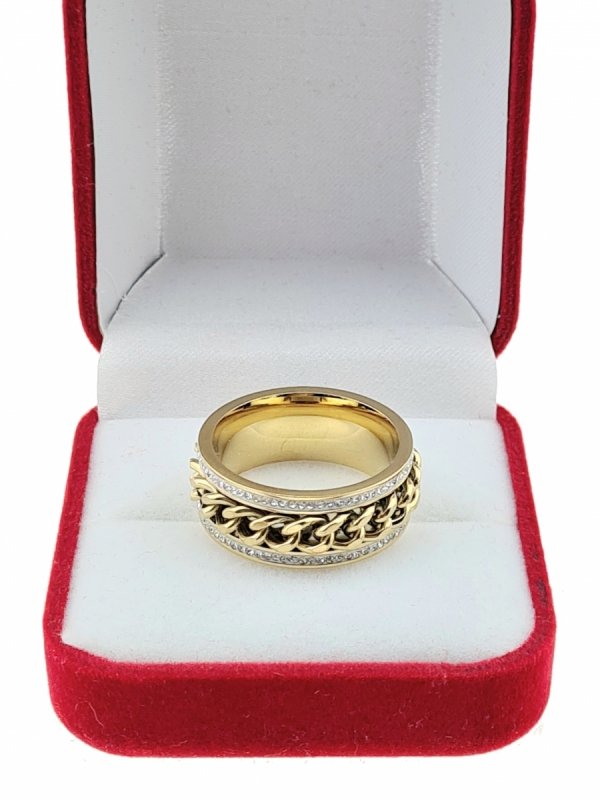 Ring 19,00 mm, goldener Edelstahl