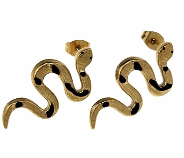 goldene Ohrringe aus Edelstahl