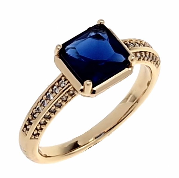 Goldring 18,60 mm. vergoldete Verlobung Xuping
