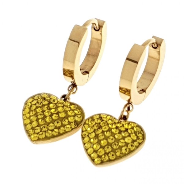 goldene Ohrringe aus Edelstahl