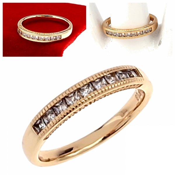 Goldring 18,60 mm. vergoldete Verlobung Xuping