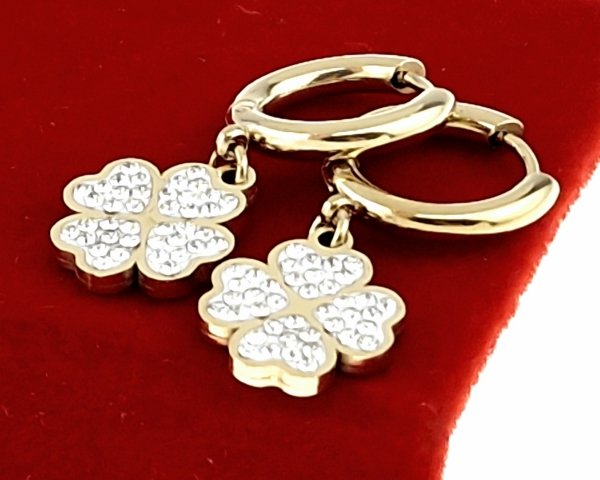 goldene Ohrringe aus Edelstahl