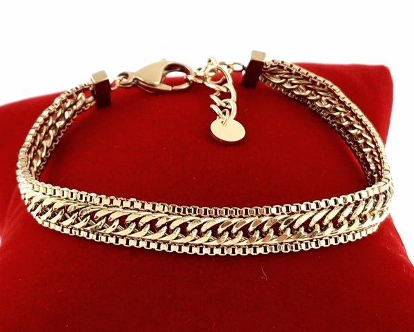 ARMBAND GOLD CELEBRITY EDELSTAHL