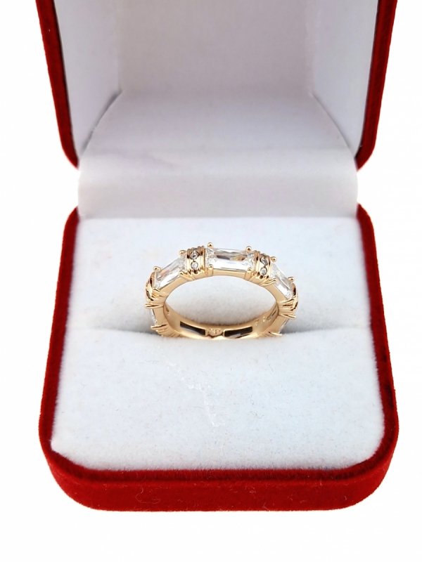Goldring 18,60 mm. vergoldete Verlobung Xuping