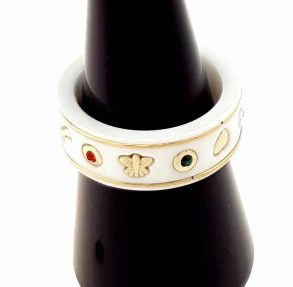 RING 16,60mm KERAMIK PORZELLAN STAHL PORZELLAN PORZELLAN
