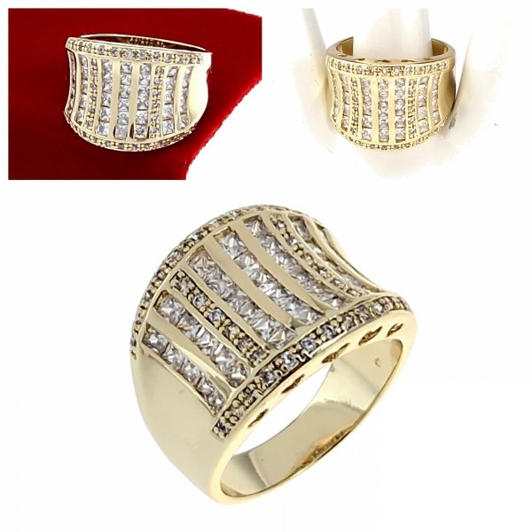 Goldring 18,60 mm. vergoldete Verlobung Xuping