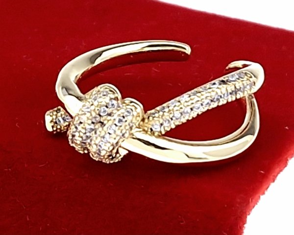 Goldring 17,00 mm. vergoldete Verlobung Xuping