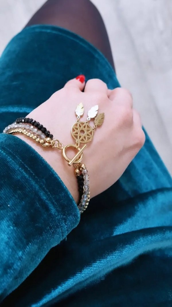 ARMBAND GOLD CELEBRITY EDELSTAHL