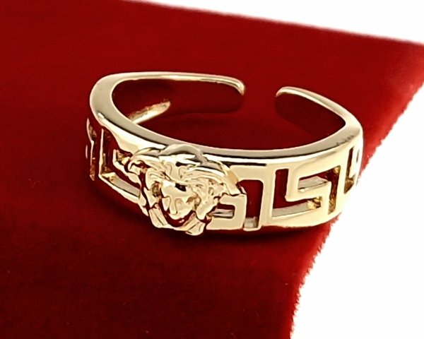 Goldring 17,00 mm. vergoldete Verlobung Xuping