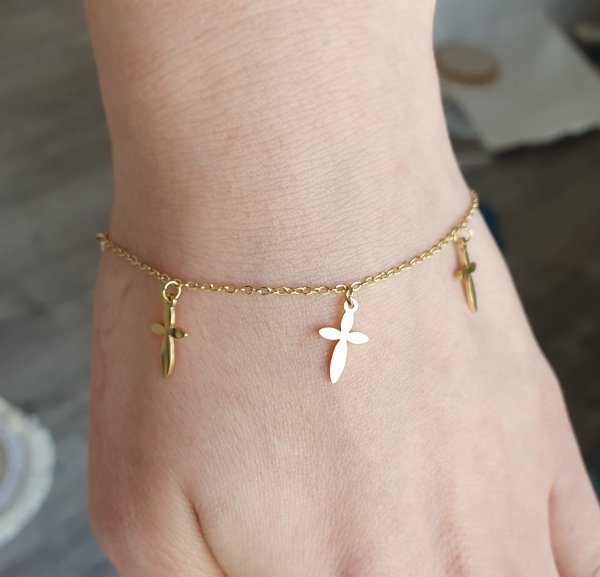 ARMBAND GOLD CELEBRITY EDELSTAHL