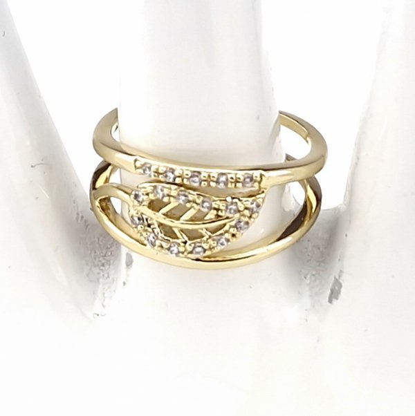 Goldring 18,60 mm. vergoldete Verlobung Xuping