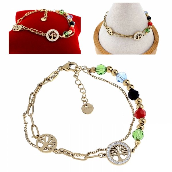ARMBAND GOLD CELEBRITY EDELSTAHL