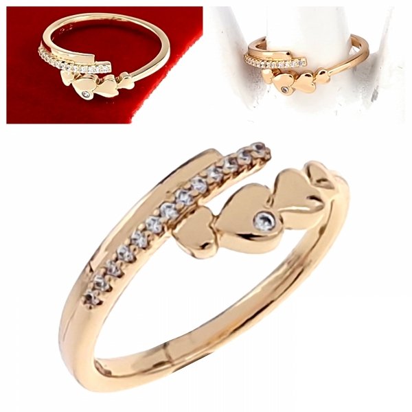 Goldring 18,60 mm. vergoldete Verlobung Xuping