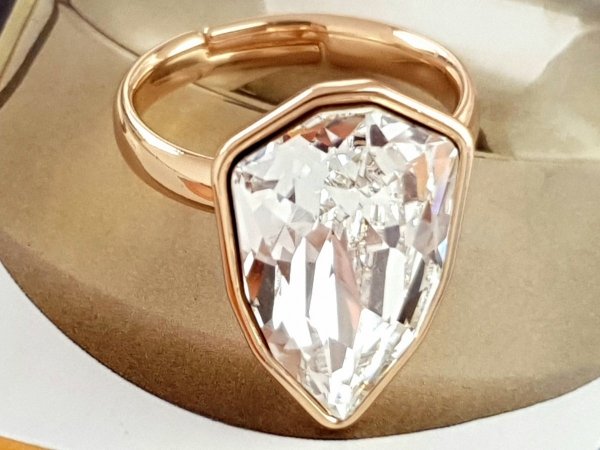 Goldring 18,30 mm. vergoldete Verlobung Xuping