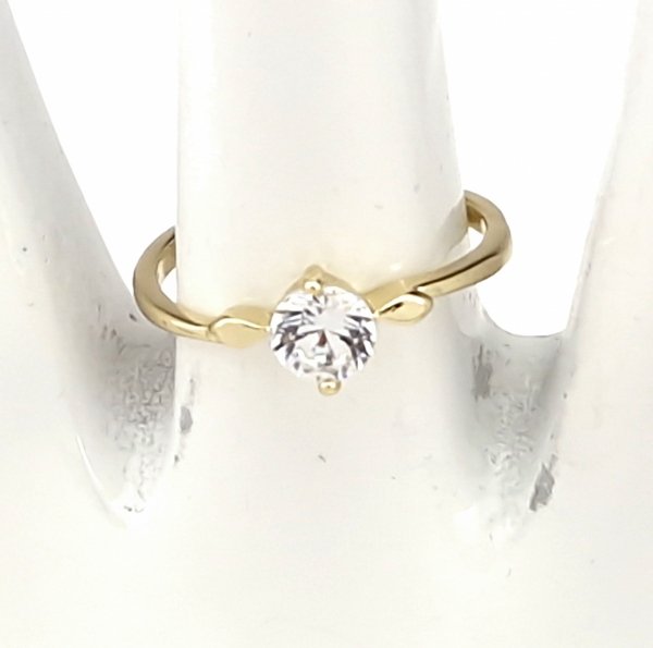 Goldring 18,60 mm. vergoldete Verlobung Xuping