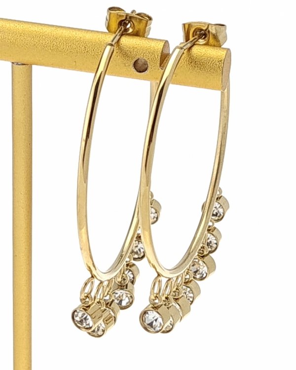 goldene Ohrringe aus Edelstahl