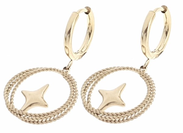 goldene Ohrringe aus Edelstahl