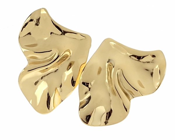 goldene Ohrringe aus Edelstahl