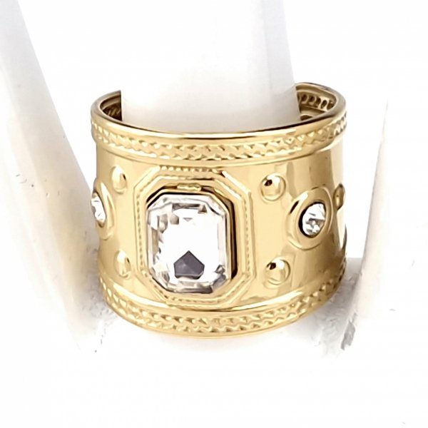 Ring 18,30 mm, goldener Edelstahl