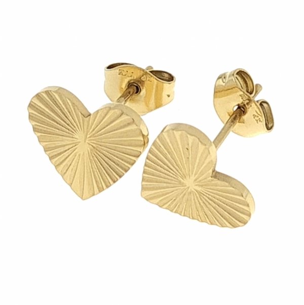 goldene Ohrringe aus Edelstahl