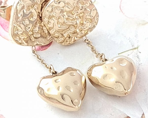 goldene Ohrringe aus Edelstahl