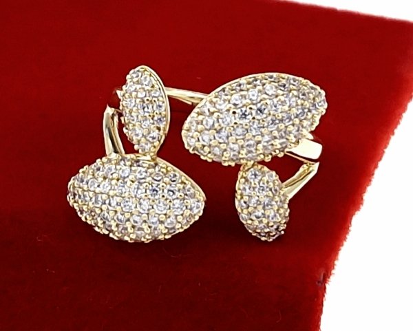 Goldring 17,00 mm. vergoldete Verlobung Xuping