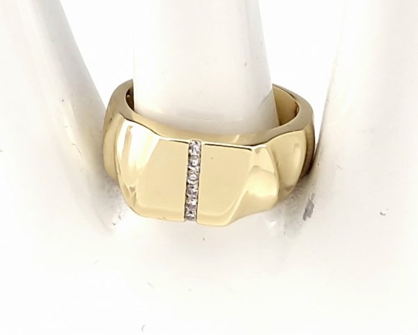 Goldring 18,60 mm. vergoldete Verlobung Xuping