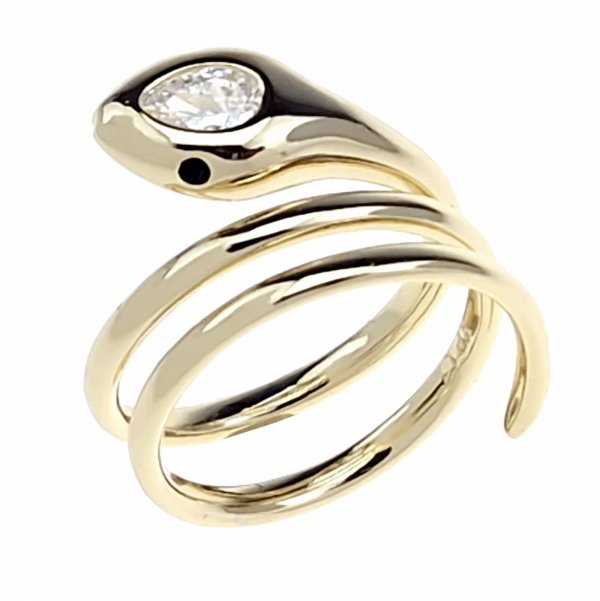 Goldring 18,60 mm. vergoldete Verlobung Xuping