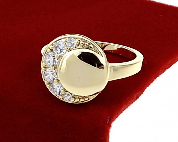 Goldring 18,60 mm. vergoldete Verlobung Xuping