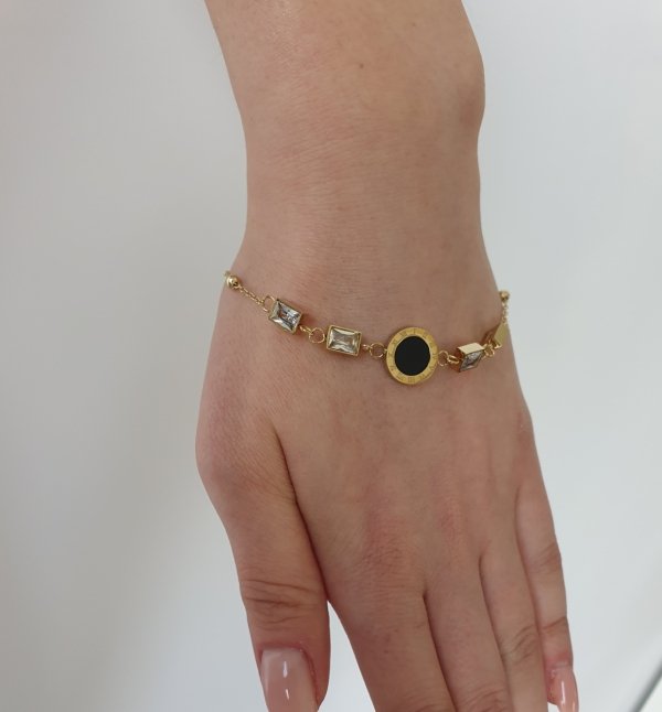 ARMBAND GOLD CELEBRITY EDELSTAHL