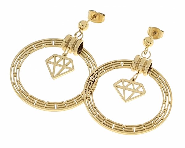 goldene Ohrringe aus Edelstahl