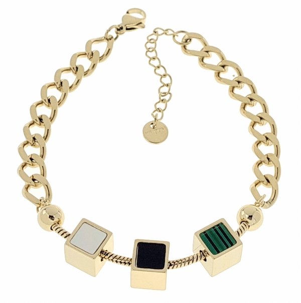 ARMBAND GOLD CELEBRITY EDELSTAHL