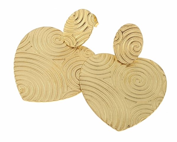 goldene Ohrringe aus Edelstahl